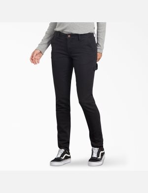 Dickies Duck Slim Fit Carpenter Negros | HRLVTI974