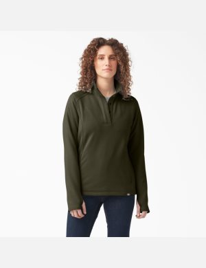 Dickies DuraTech Maverick Half-Snap Fleece Verdes | VMHGEQ298
