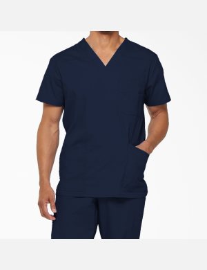 Dickies EDS Signature V-Neck Azul Marino Azules | FTYZVC729