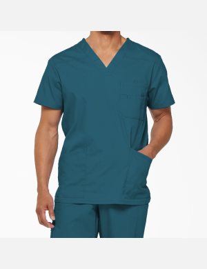 Dickies EDS Signature V-Neck Azules | ASFGTO913
