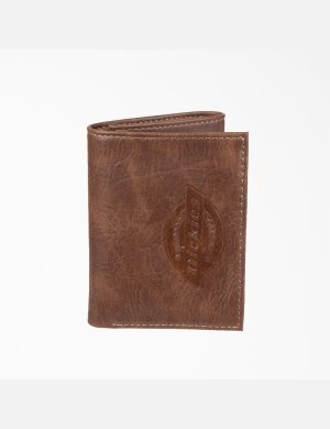 Dickies Embossed Logo Trifold Marrom | IXAJSM709