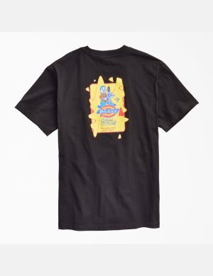 Dickies Estevan Oriol x Saddest Clown Corta Sleeve Negros | NWORPB126