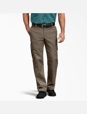 Dickies FLEX Regular Fit Directo Leg Marrom Claro | RYMZIG843
