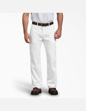 Dickies FLEX Relaxed Fit Directo Leg Painters Blancos | WLJNMV574