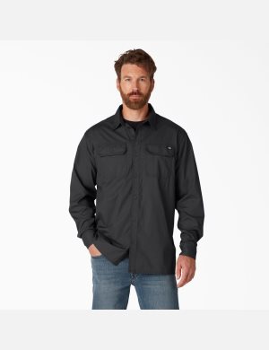 Dickies FLEX Ripstop Long Sleeve Negros | ZRSXNW014
