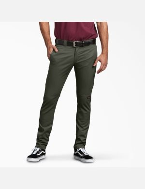 Dickies Flaco Fit Directo Leg Verde Oliva Verdes | LYJKSE573