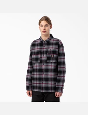 Dickies Flannel Acolchado Forro Negros Vino Grises | MTGWLO954