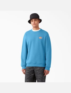 Dickies Fleece Embroidered Chest Logo Azules Oscuro | VQZLYX238