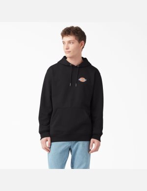 Dickies Fleece Embroidered Chest Logo Negros | ZGFUSJ374