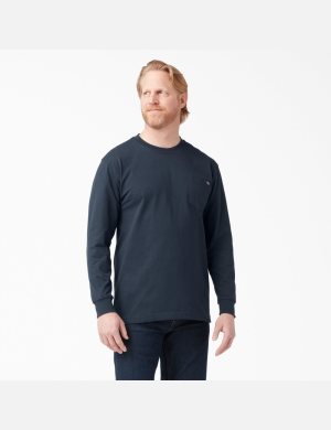 Dickies Heavyweight Crew Neck T-Shirt Azul Marino | HWTBMF837