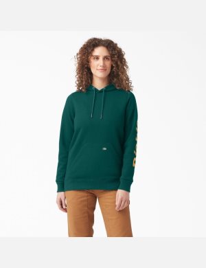 Dickies Heavyweight Logo Sleeve Verdes | GPWODZ924