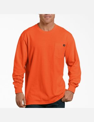 Dickies Heavyweight Neon Crew Neck T-Shirt Naranjas Claro | GZKSPR794