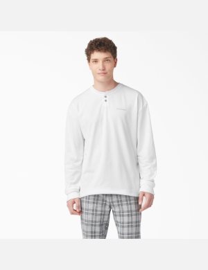 Dickies Henley T-Shirt Blancos | DSQRJK423