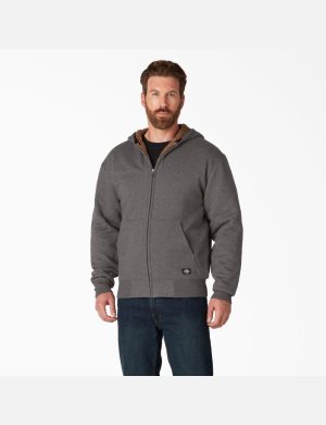 Dickies High Pile Fleece Forro Full Zip Grises Oscuro | BOULYD486