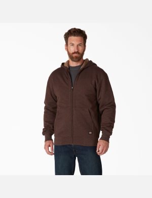Dickies High Pile Fleece Forro Full Zip Chocolate | LPFBQS249