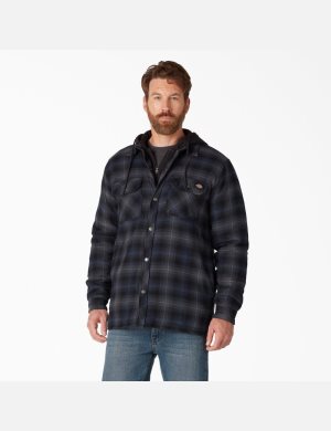 Dickies Hydroshield Flannel Negros Azul Marino | EDBFJP548