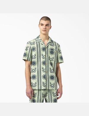 Dickies Kelso Summer Pattern Corta Sleeve Verdes | MBAFZW849