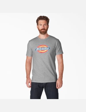 Dickies Logo Estampados Grises | DFUWLO764