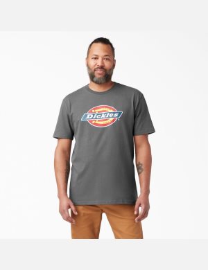 Dickies Logo Estampados Grises | NLVHQZ518
