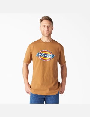Dickies Logo Estampados Marrom | VMCHIO793
