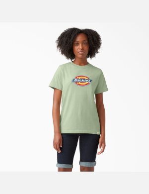 Dickies Logo Estampados Verdes | VGIXLN140
