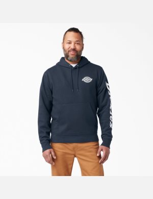 Dickies Logo Sleeve Fleece Azul Marino | WBOGLH782