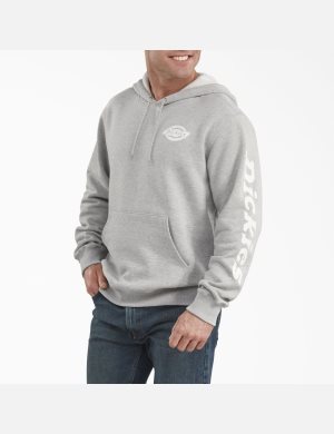 Dickies Logo Sleeve Fleece Grises | BFEKMX864