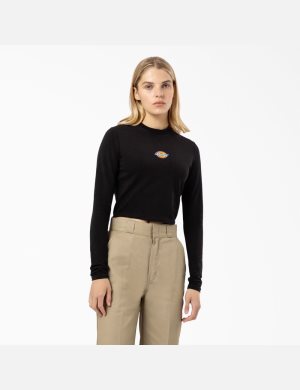 Dickies Maple Valley Long Sleeve Negros | IQUMGD098