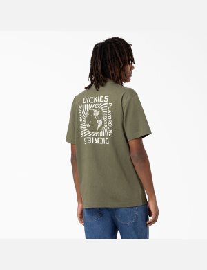 Dickies Marbury Corta Sleeve Verdes | BJNPVR204