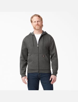 Dickies Midweight Fleece Zip Grises Oscuro | KPTYXC527