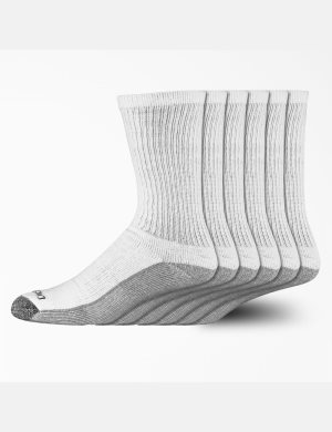 Dickies Moisture Control Crew Trabajo Blancos | LMOFIY423