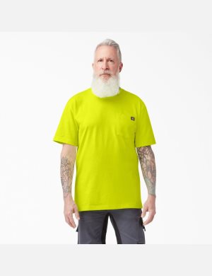 Dickies Neon Corta Sleeve Heavyweight Amarillos Claro | TJLHFZ407
