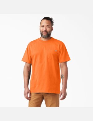 Dickies Neon Corta Sleeve Heavyweight Naranjas Claro | VJCBED136