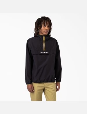 Dickies Pacific Quarter Zip Packable Negros | LNDYIV268