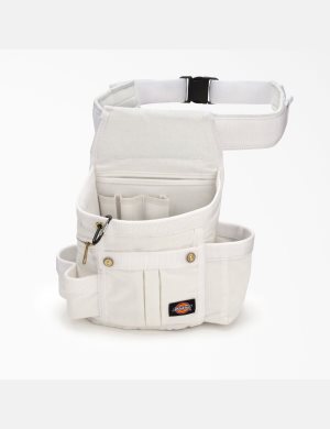 Dickies Painters 8-Pocket Utility Pouch & Acolchado Belt Set Blancos | JAQKXZ314