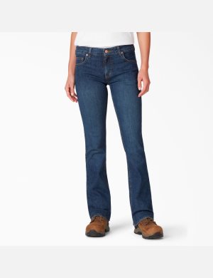 Dickies Perfect Shape Denim Bootcut Azules Azules | QMYIAD037