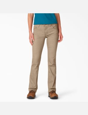 Dickies Perfect Shape Denim Bootcut Marrom | DHMFLP971