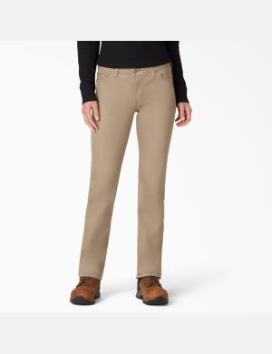 Dickies Perfect Shape Denim Directo Leg Marrom | XFWYRK473