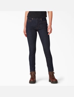 Dickies Perfect Shape Denim Flaco Leg Azules Azules | LMVZRU395