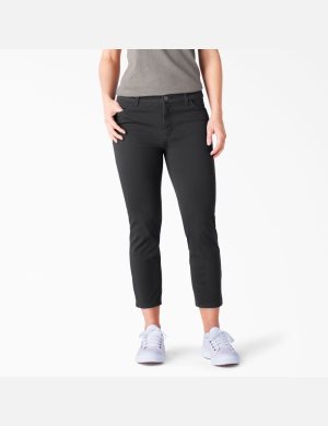 Dickies Perfect Shape Flaco Fit Capri Negros | IHSFRK467