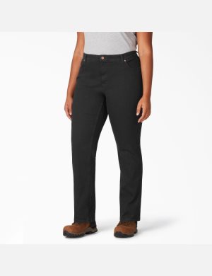 Dickies Perfect Shape Plus Directo Leg Stretch Denim Negros | FAOPLJ476