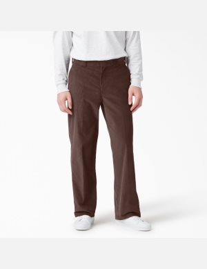 Dickies Planos Front Corduroy Chocolate Marrom | ZMCSBH273