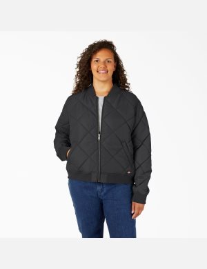 Dickies Plus Bomber Negros | QDVAXT536