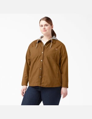 Dickies Plus Duck Encapuchado Marrom | NZDQMG605