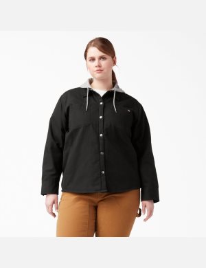 Dickies Plus Duck Encapuchado Negros | FJDNOM580
