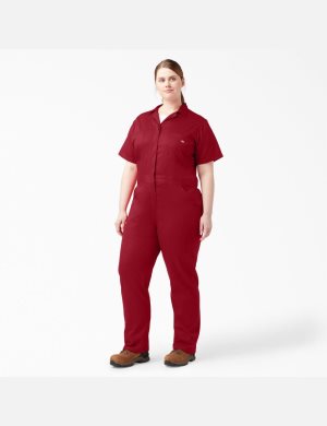 Dickies Plus FLEX Cooling Corta Sleeve Rojos | LYEJVP671