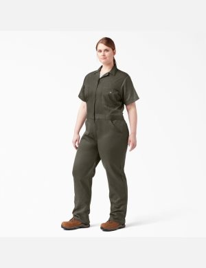 Dickies Plus FLEX Cooling Corta Sleeve Verdes | TEQWZG285