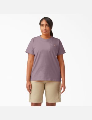 Dickies Plus Heavyweight Corta Sleeve Morados | CBVROY645