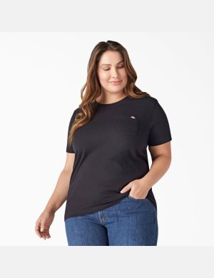 Dickies Plus Heavyweight Corta Sleeve Negros | XMLQSK560