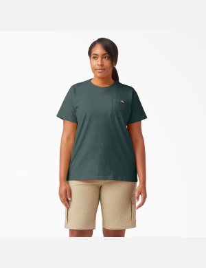 Dickies Plus Heavyweight Corta Sleeve Verdes | MTOXPS834